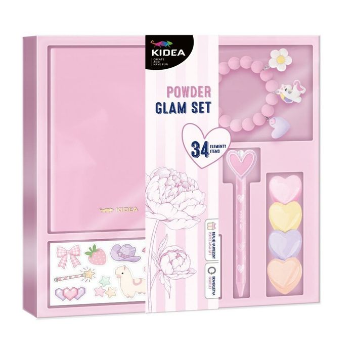 Glam Set pudrowy róż 34el KIDEA oprawa: etui kartonowe