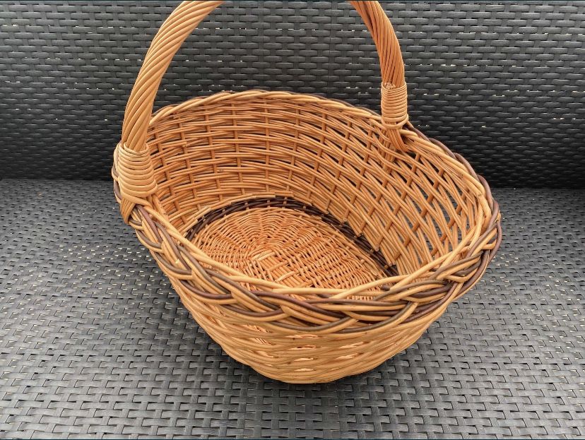 Stylowy Kosz WIKLINOWY Na Grzyby Zakupy Piknik Prezent
