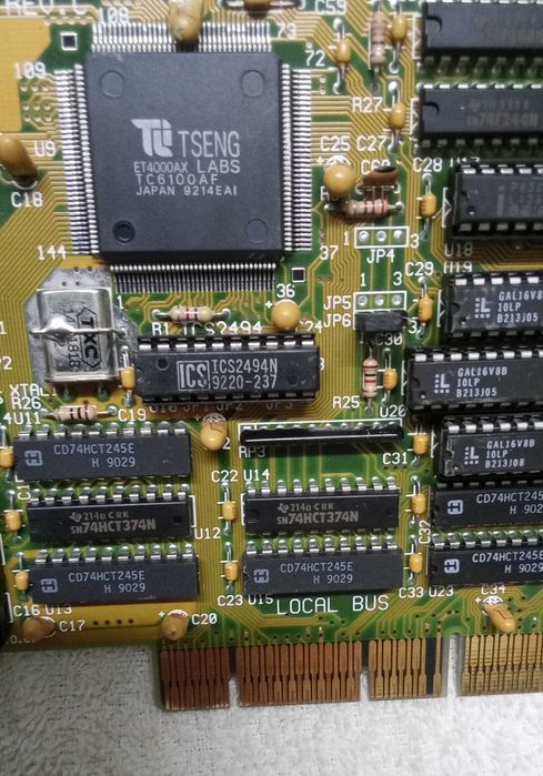 Placa de Vídeo Tseng ET4000AX - Opti Bus64297524546433122