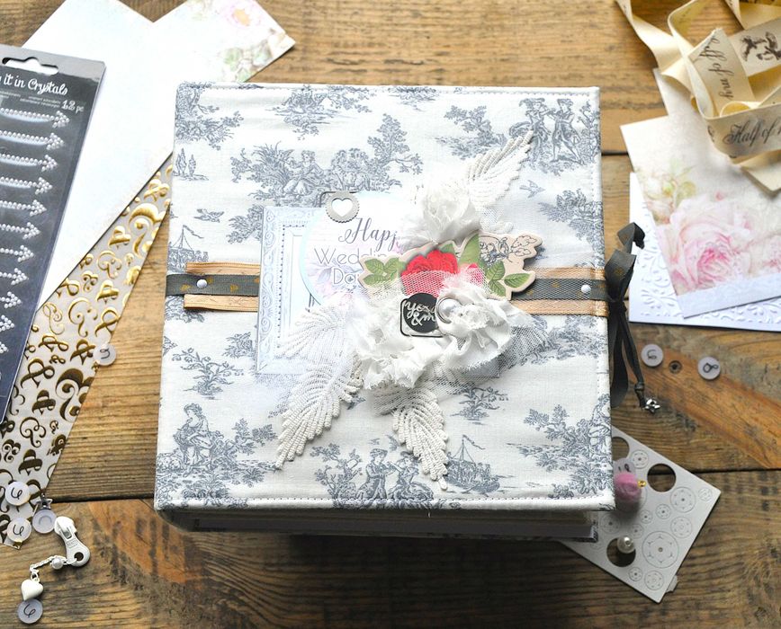 Album ślubny ze zdjęciami w stylu boho