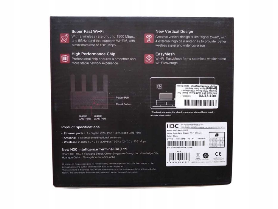 Wydajny router WIFI WLAN 5/2.4GH-4 zewnętrzne anteny zasięg na 60-90m²