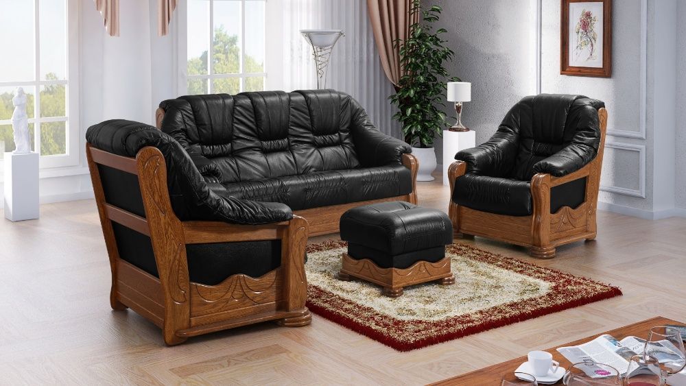 Skórzany komplet wypoczynkowy MANHATTAN 311 skóra naturalna PRODUCENT