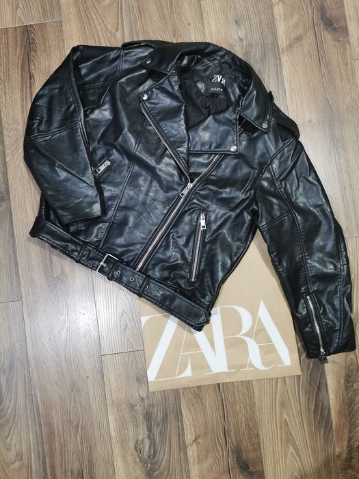 Skórzana kurtka Zara kurtka biker ramonseka L 40 oversize