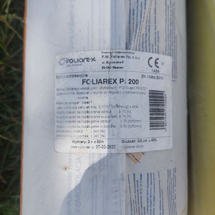 Folia paroizolacyjna 2m×50mb grubość 0.2
