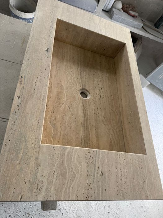 Lavatório Mármore Travertine bege