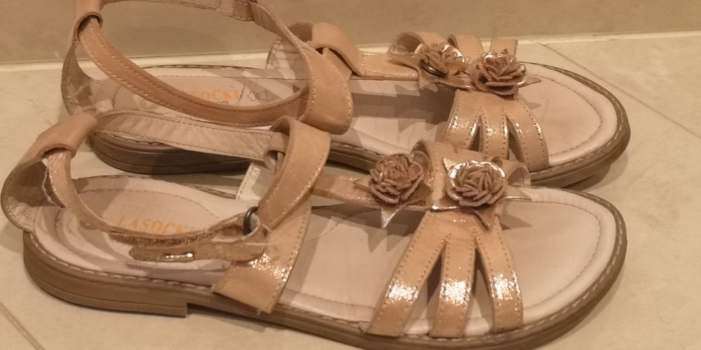 Sandałki Lasocki young  36 skórzane złote