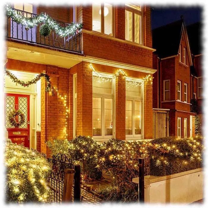 ZESTAW 2w1 LAMPKI LED Kurtyna Świetlna Girlanda ciepły biały GRATIS!