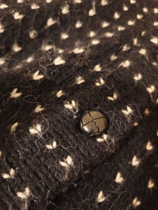 Ciepły gruby  sweter rozpinany z alpaka rozmiar M