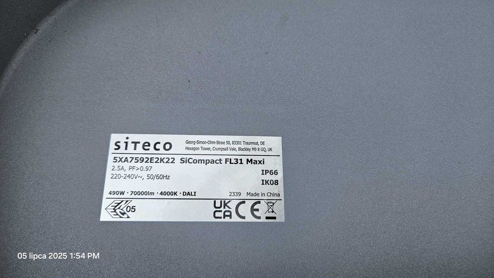 Mocna Lampa LED SITECO Sicompact Maxi Prawdziwe 490W 70000lm