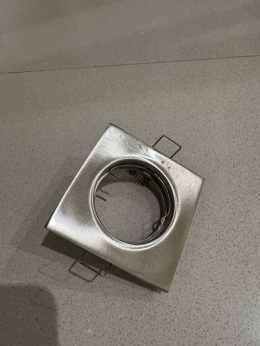 Focos quadrados cromados encastrar teto