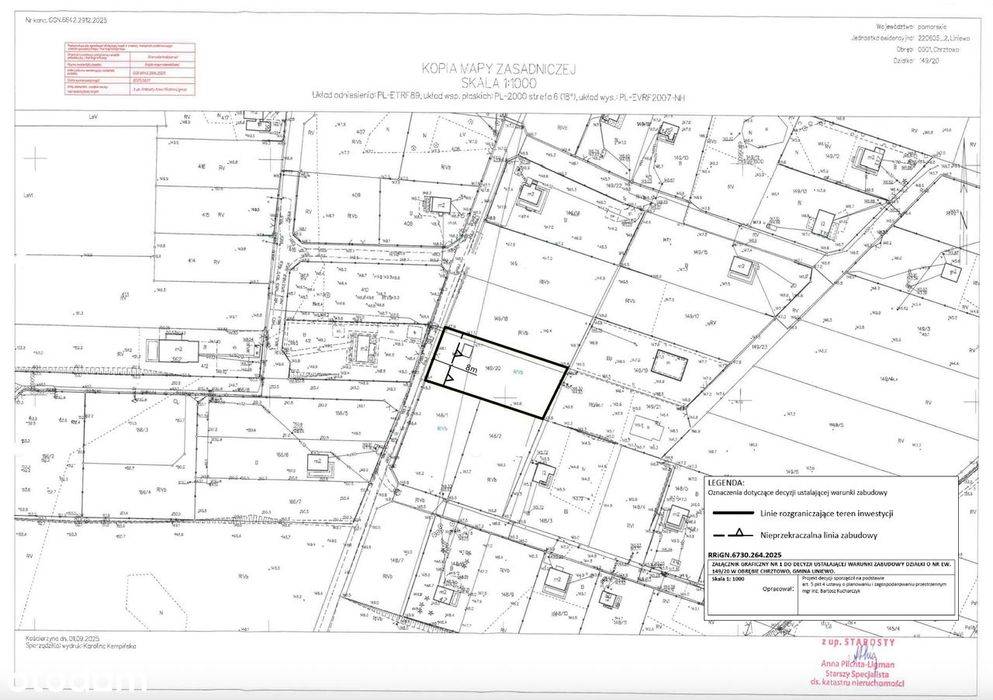 Ogrodzona działka 1288 m2 z domkiem 20 m2 i warunkami zabudowy