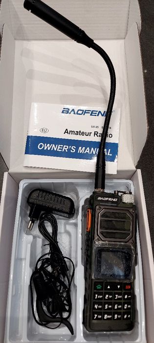 Radiotelefon Baofeng UV-25 | 10W | Tri-band | Antena taktyczna | USB-C