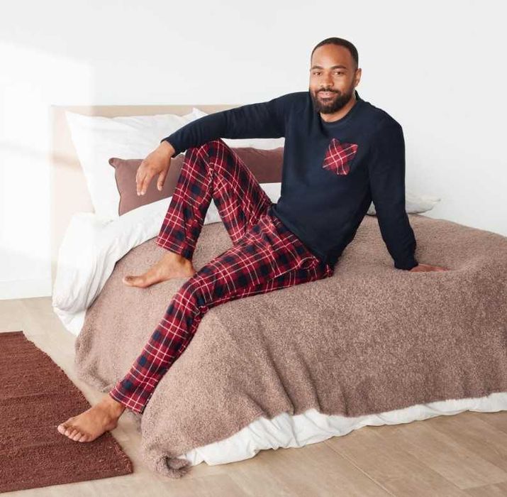 Флісова тепла чоловіча піжама Livergy Домашній костюм Lidl Кофта Штани