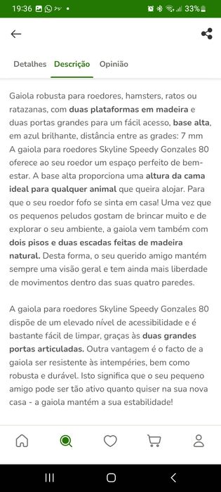 Gaiola grande para hamster em 2a mão