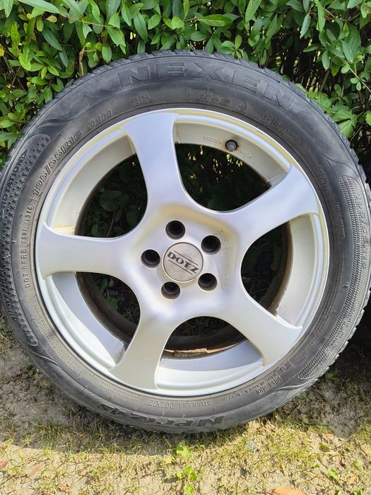 4x Alufelgi 16 DOTZ / 6,5Jx16H2 ET40 / 5x100 + OPONY + ŚRUBY  / Audi, VW, Skoda, Seat