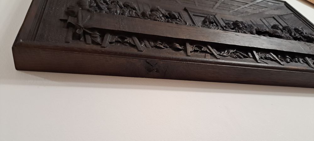 Płaskorzeźba w dębie - Ostatnia Wieczerza, prezent, pamiątka