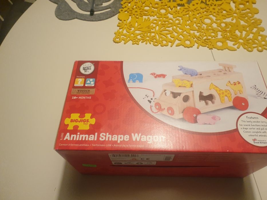 Samochod auto sorter ze zwierzetami BIGJIGS Toys