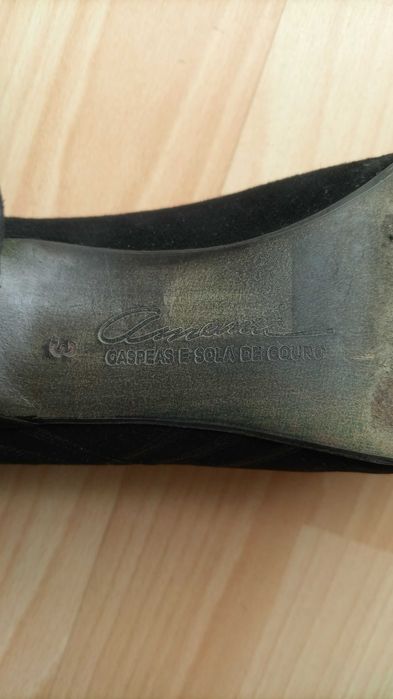 Sapatos pretos Camurça salto 7 cm Tamanho 36