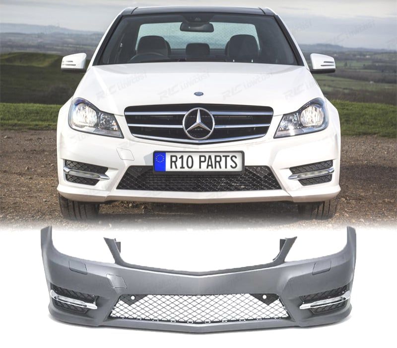PARÁ-CHOQUES FRONTAL MERCEDES CLASSE C W204 11-14 LOOK AMG SRA LUZ DIURNA
