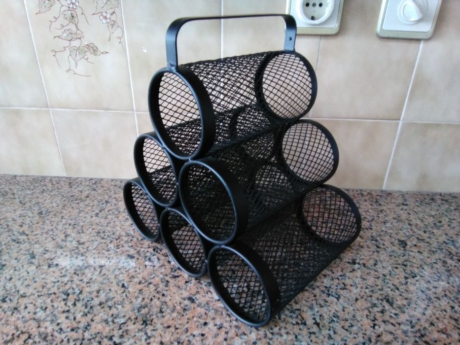 Garrafeira porta-garrafas de metal nova adega cozinha casa quarto apartamento vivenda gabinete escritório.