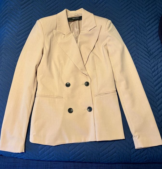 Jak nowa marynarka pudrowy róż Zara Basic XS/34