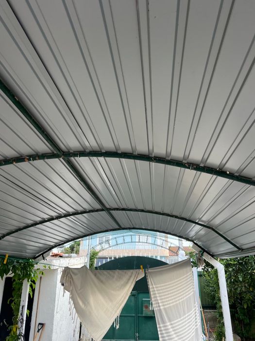 Telheiro integral 6 Metros extrutura e chapa galvanizana cor de tijolo