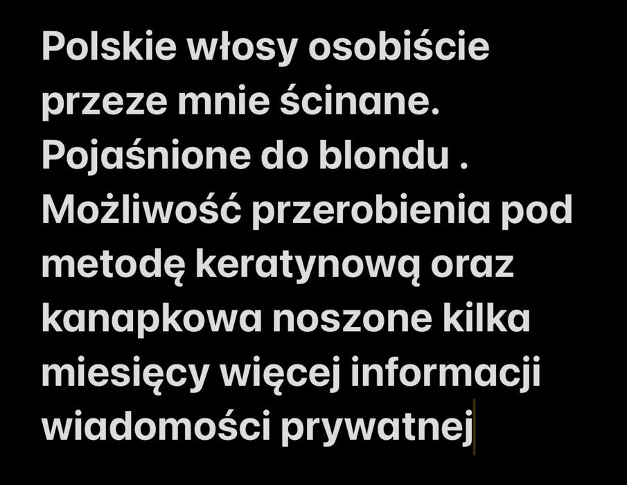 Włosy  naturalne  polskie