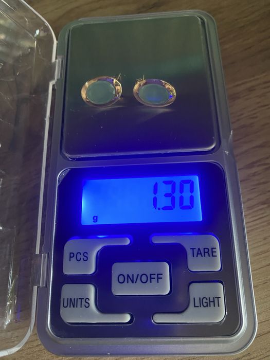 Nowe Kolczyki  złote z Awenturynem