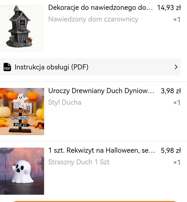 wianek wiklina i ozdoby jesień halloween sowa straszny dom, dynia duch