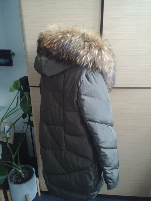 Puchowa kurtka, płaszczyk b.ciepły Missfofo