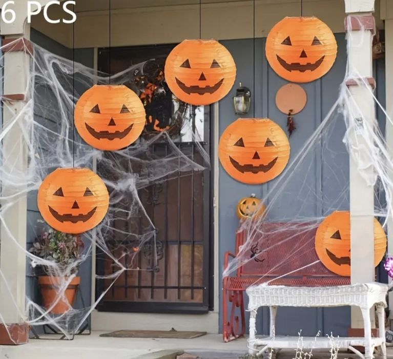 Papierowe lampiony w kształcie dyni Halloween