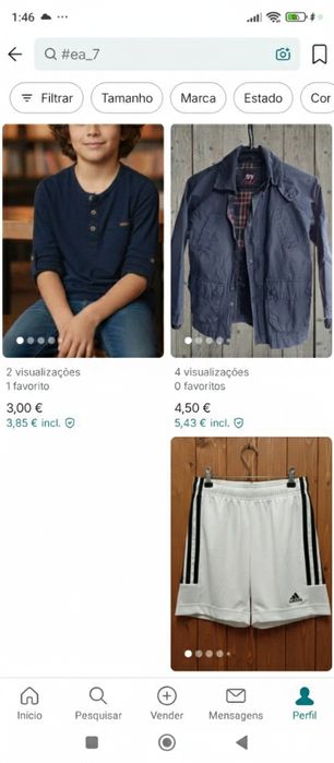 Conjunto roupas 7 anos