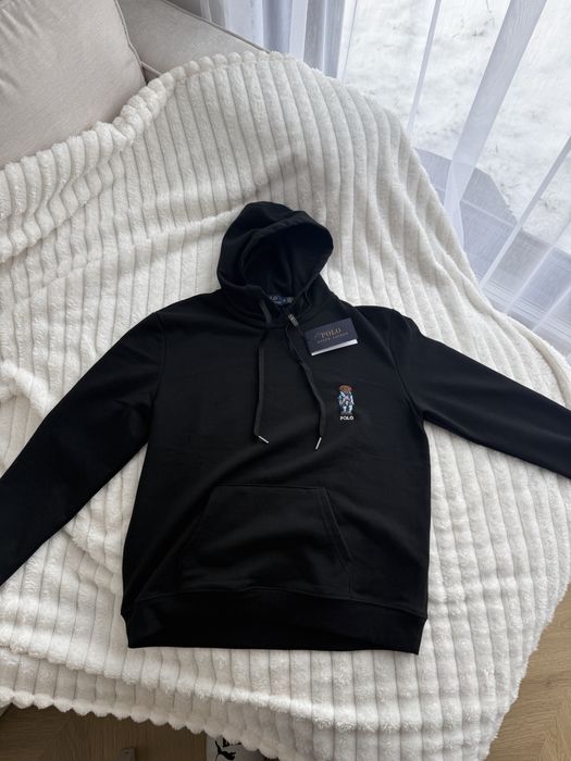 Czarna bluza z haftem miś XL (wypada mniejsza) nowa z metką