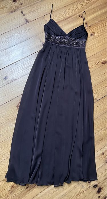 suknia wieczorowa brązowa