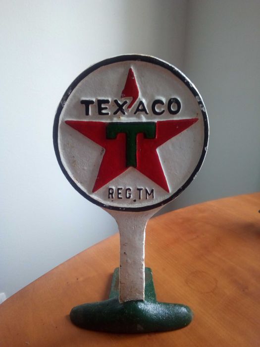 Placa rara vintage combustiveis Texaco. Automobilia..