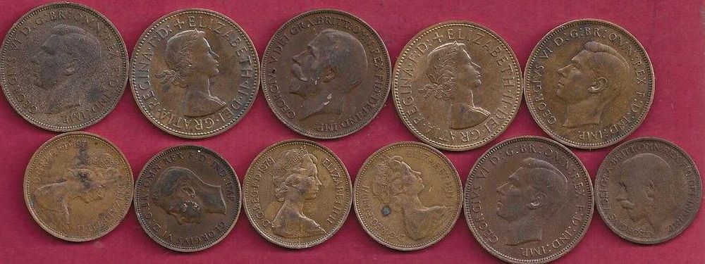 LOTE   11     MOEDAS  Inglesas Antigas Muito Interessantes