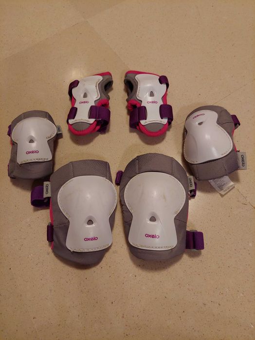 Patins de criança e proteções