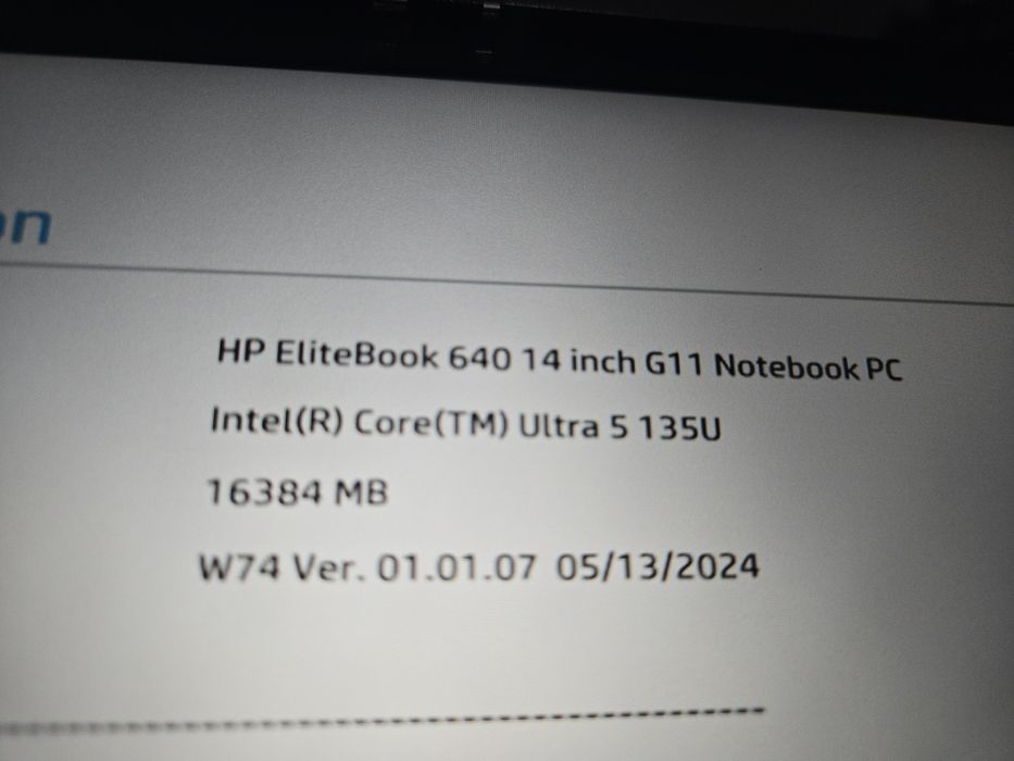HP EliteBook 640 G11 – Intel Core Ultra 5 135U, 16 GB DDR5, NVMe 512 GB, 14" WUXGA64752119853954122