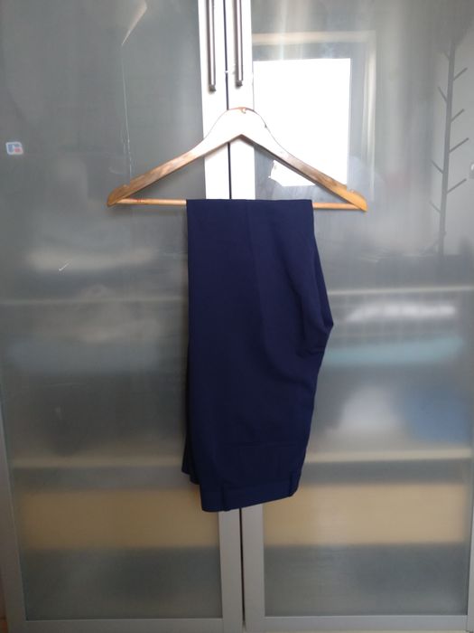 Calças de Fato Azul marinho Zara Homem