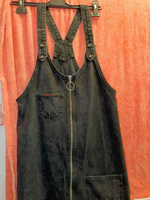 Czarna jeansowa sukienka xl