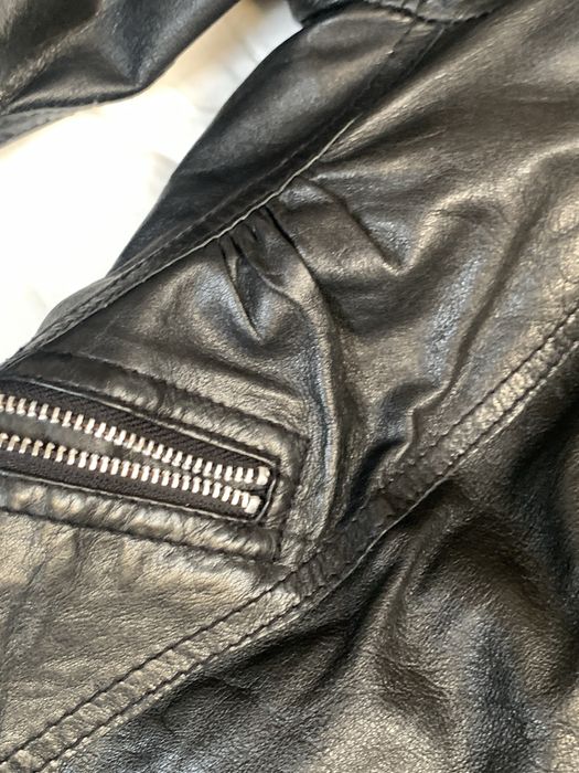 Skórzana kurtka damska czarna ramoneska M