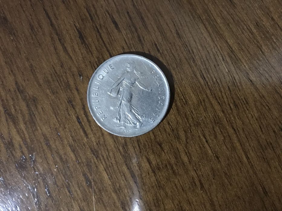 5 Francos da França 1970 Casa da Moeda da Coruja