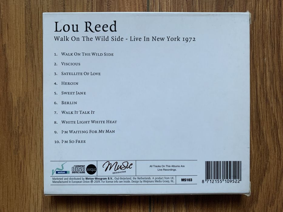 Lou Reed - Walk on the Wild Side - Live - cd
