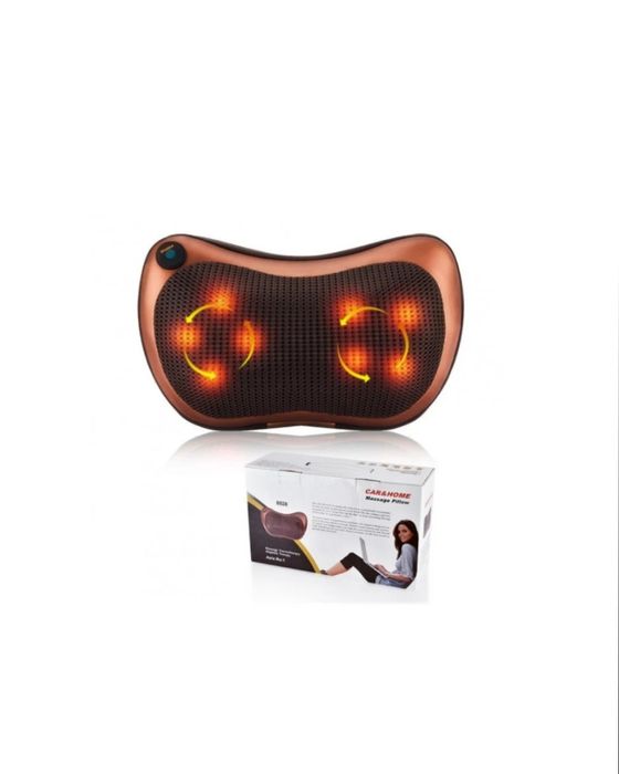 Роликовый массажер,подушка для спины и шеи Massage pillow GHM 8028, 8