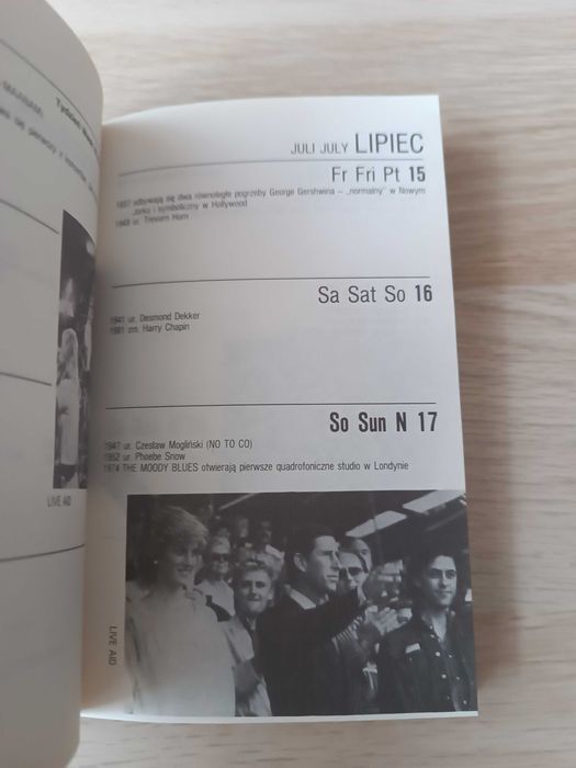 Kalendarz muzyczny Rock 88 na rok 1988