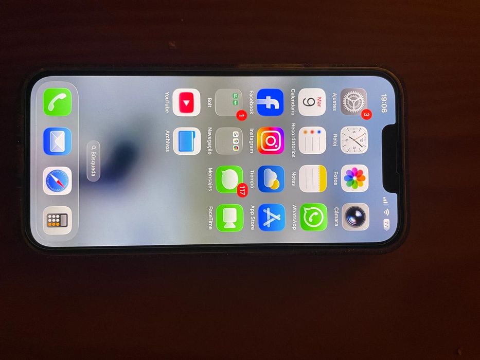 iPhone 14 azul céu, excelente estado bateria 100%