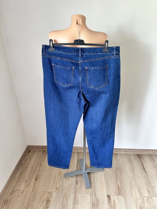 Spodnie dżinsy papaya rozmiar 46 elastyczne wysoki stan