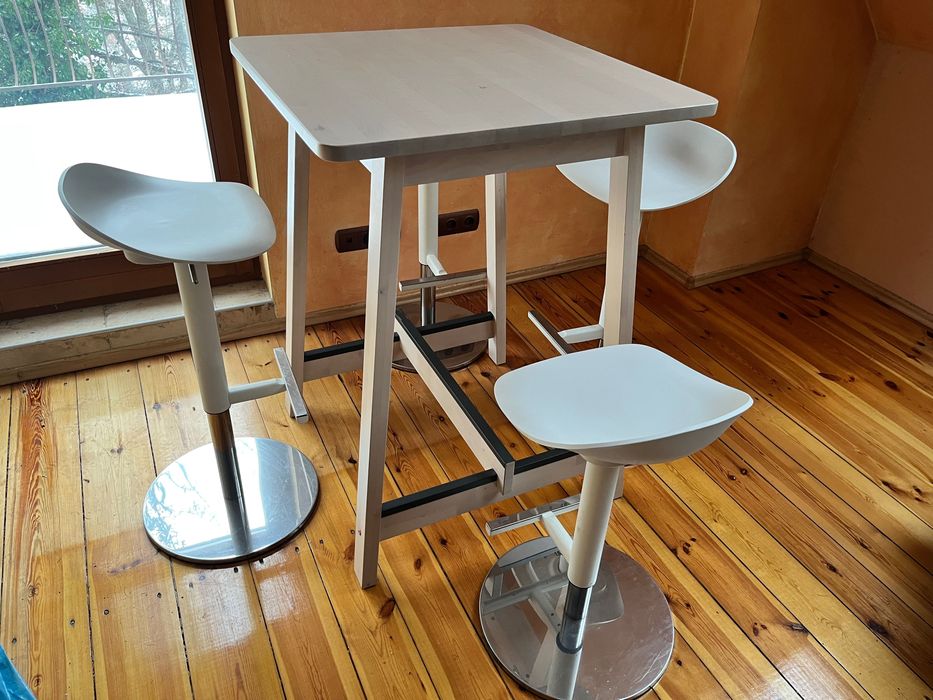 stolik barowy Norraker z 4 krzesłami Janinge