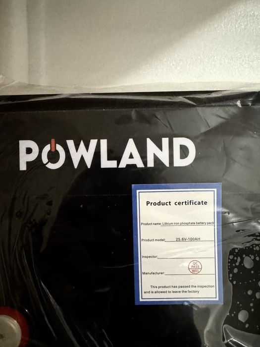 Powland 24V 100Ah акумулятори та інші Lifepo4