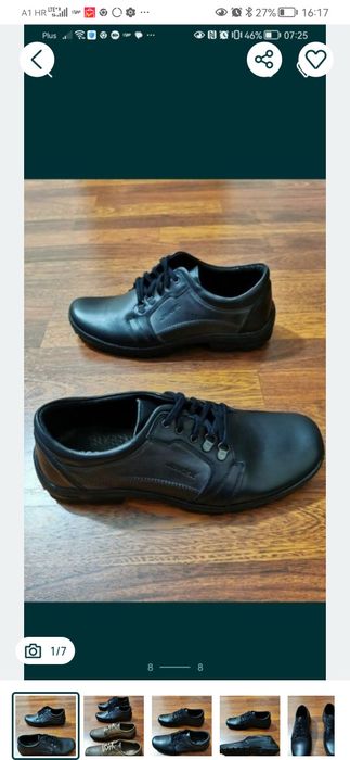 Joker Skórzane Buty Męskie Lekkie Wygodne Czarne